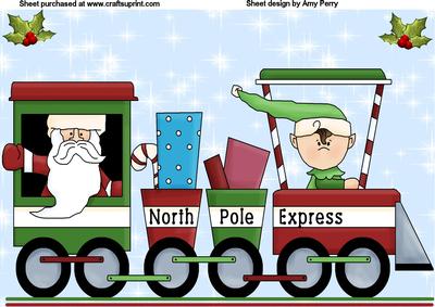 A4 Christmas North Pole Express Train