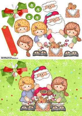 Santa & Two Little Girls