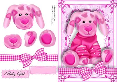 Adorable Pink Teddy Bear Dog