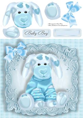 Gorgeous Baby Boy Teddy Bear 8x8