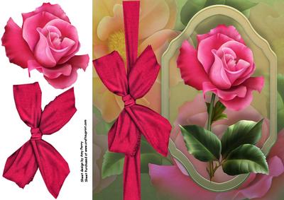 Beautiful Hot Pink Rose 8x8