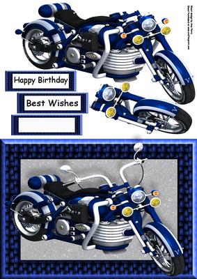 Beautiful Blue Motorbike