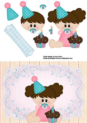 Cute Birthday Baby Girl