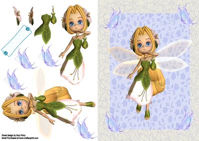 Cute Fairy with Butterflies