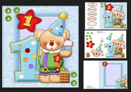Birthday Bear 1st 8x8 Mini Kit
