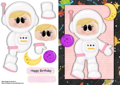 Astronaut on a Misson Pink