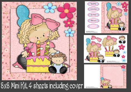 Pretty Little Birthday Girl 8x8 Mini Kit