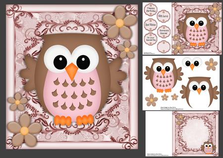Gorgeous Brown Owl 8x8 Mini Kit