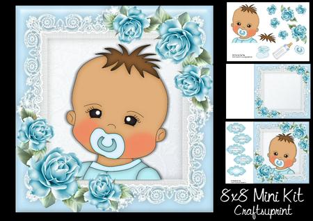 Gorgeous Baby Boy 8x8 Mini Kit