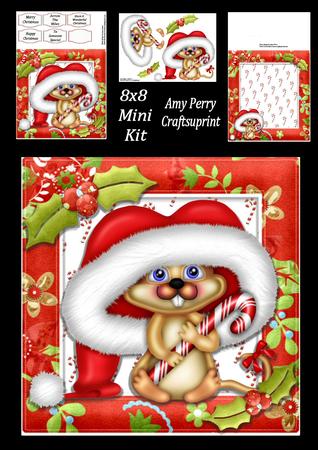 Gorgeous Santa Mouse 8x8 Mini Kit
