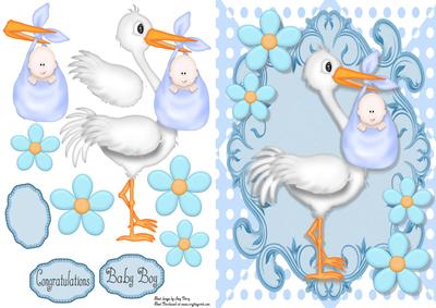 Cute Baby Boy Delivery by Stork