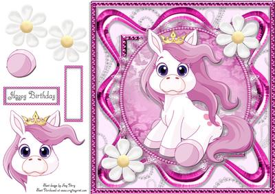 Beautiful Purple Horse 8x8