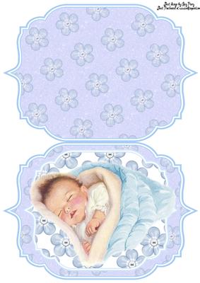 Beautiful Baby Boy Shaped Card