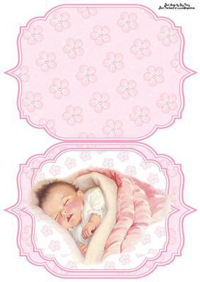 Beautiful Baby Girl Shaped Card