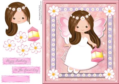 Beautiful Fairy with Lantern 8x8