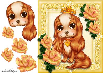 Beautiful Golden King Charles 8x8