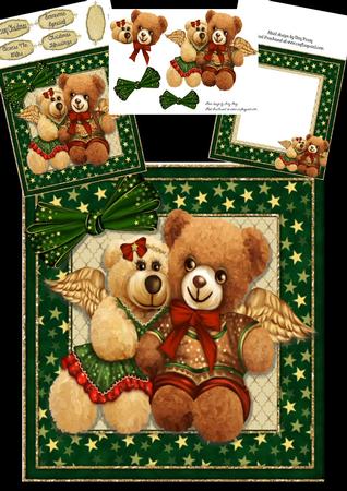 Beautiful Teddy Bears Green 8x8 Mini Kit
