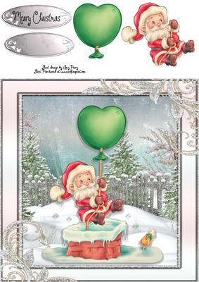 Santa with a Balloon 8x8