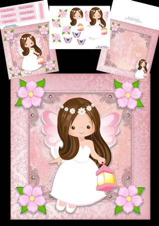 Beautiful Brunette Fairy 8x8 Mini Kit