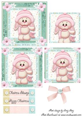 Adorable Bunny in Pink Pyramid