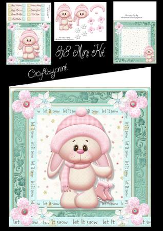 Adorable Bunny in Pink 8x8 Mini Kit