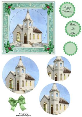 Beautiful Christmas Scene Pyramid