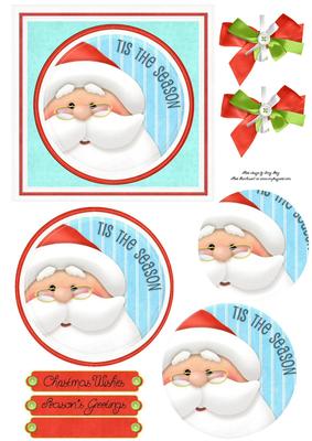 Lovely Santa in Oval Pyramid
