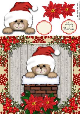 Teddy in a Chimney 8x8