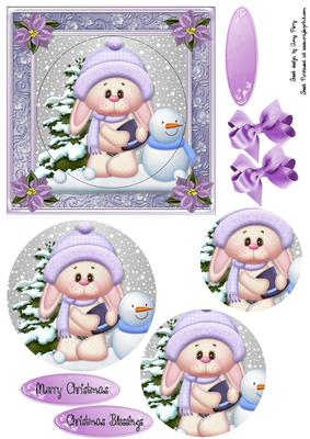 Gorgeous Bunny with Snowman Pyramid