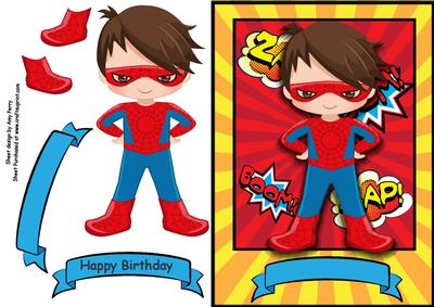 Blue & Red Superhero!