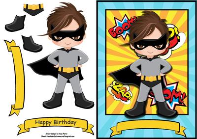 Grey & Black Super Hero