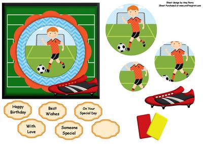 Boy Playing Football Circle Pyramid