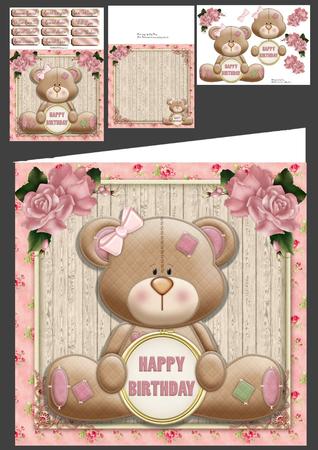Birthday Bear 8x8 Mini Kit
