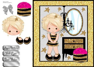 Glamorous Blonde Girl 8x8