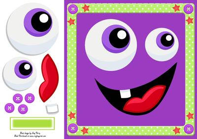 Crazy Face Purple 8x8