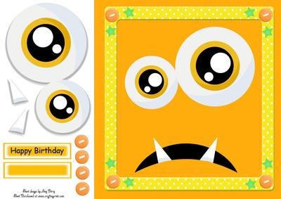 Crazy Face Orange 8x8