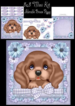 Adorable Brown Puppy 8x8 Mini Kit