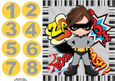Grey Super Hero 1-8 8x8