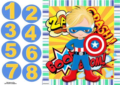 Super Hero with Shield 1-8 8x8