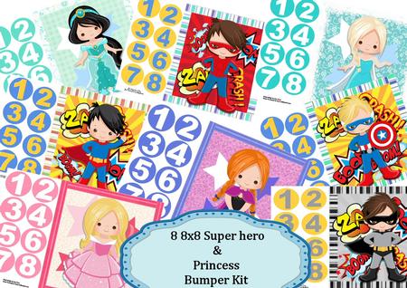 8 8x8 Super Hero & Princess Bumper Kit