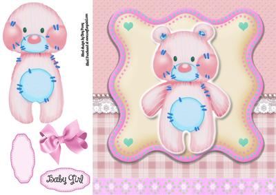 Baby Girl Teddy 8x8