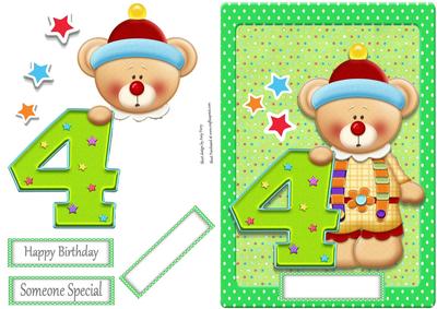 Birthday Bear 4th