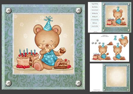 Birthday Bear Unisex 8x8 Mini Kit
