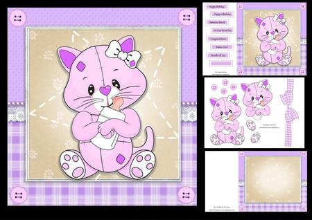 Adorable Lilac Bear 8x8 Mini Kit