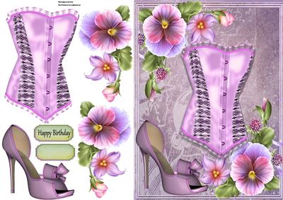 Beautiful Lilac Flowers & Corset