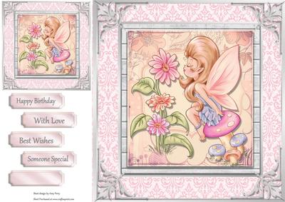 Cute Fairy with Flowers 8x8