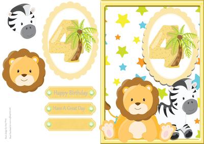 Happy 4th Birthday Lion & Zebra