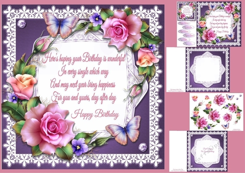 Beautiful Spring Roses 8x8 Mini Kit