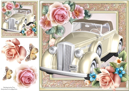 Beautiful cream wedding car 8x8