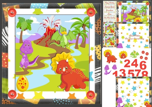 Dinosaur Birthday Party 8x8 Mini Kit
